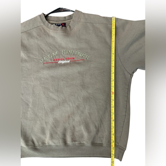 Palm Springs Crewneck Army Green Sweatshirt - Picture 2 of 12